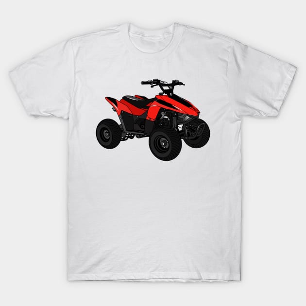 Quad bike atv cartoon illustration T-Shirt by Miss Cartoon